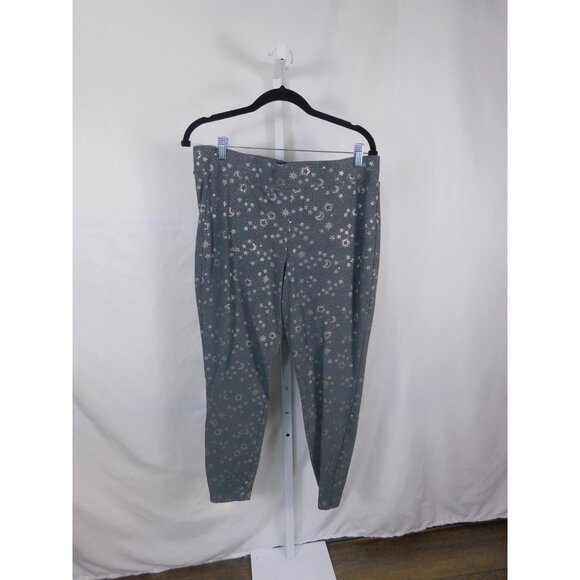 Torrid Leggings Womens 2X Gray Celestial Stars Moons Foil Print Stretch Plus - Picture 1 of 9